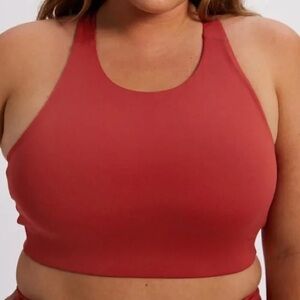 Girlfriend Collective Milo Racerback Bra in Lava